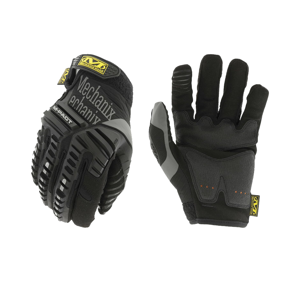 Mechanix Wear Impact Resistance Gloves, Black/Grey - MPT-58