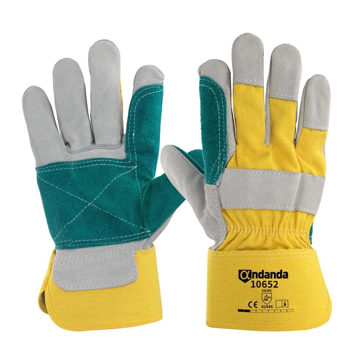 Andanda Double Layer Cow Split Leather Gloves – 10652-UNIQUE