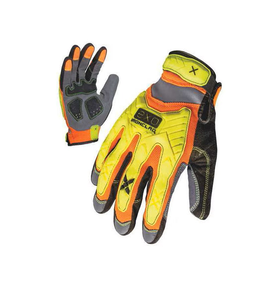Ironclad KONG® Hi-Viz Anti-Vibration Impact Protection Gloves – EX02-HZI-02